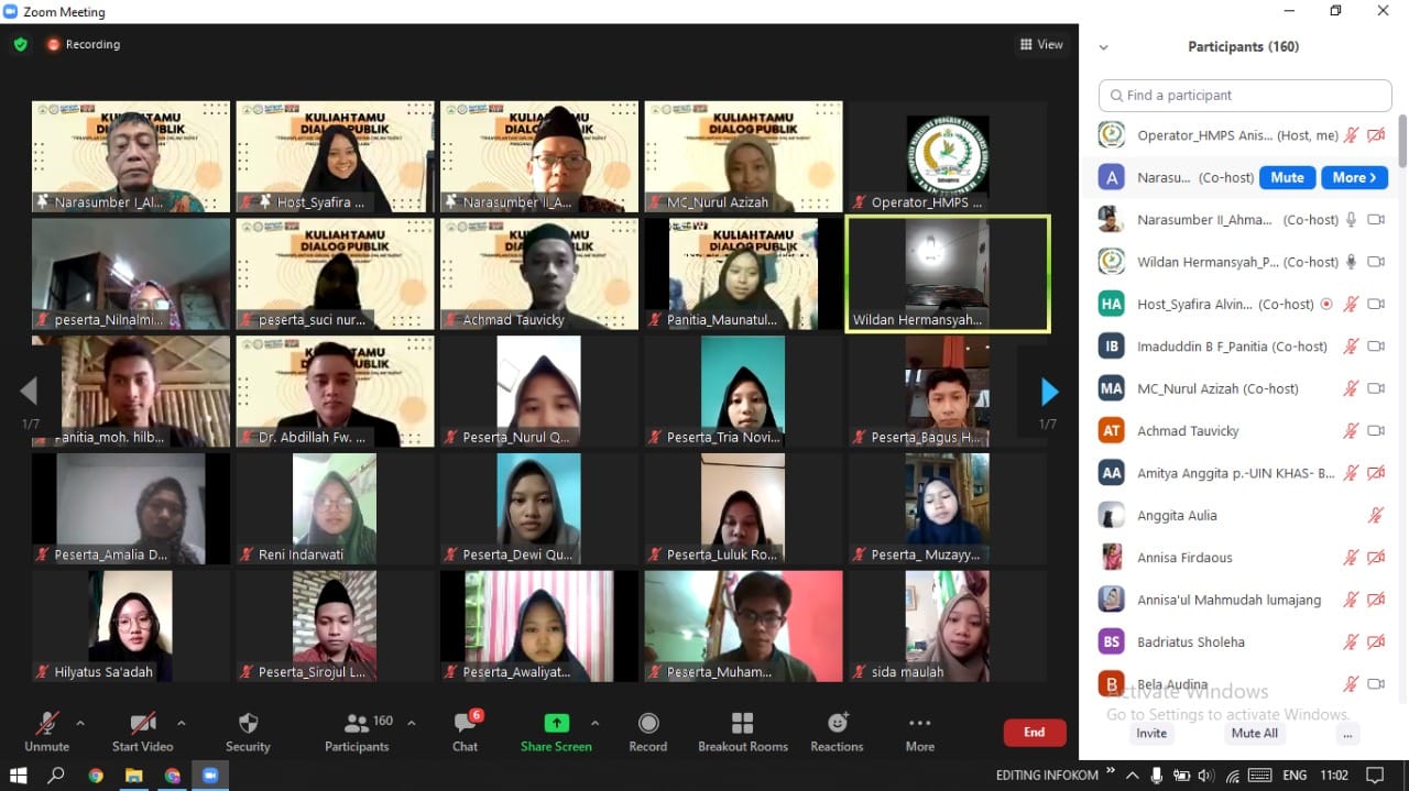 HMPS Tadris Biologi sukses menggelar Dialog Publik Transplantasi Ginjal Babi ke Manusia